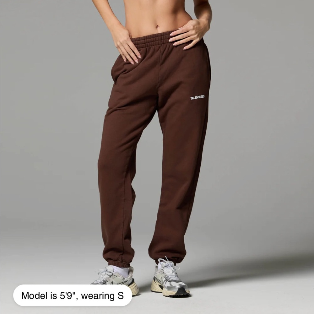 TALENTLESS Brown Track Pants with Elastic Waistband